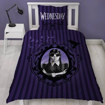 Housse de couette + Taie WEDNESDAY - Mercredi - NETFLIX - NEUF