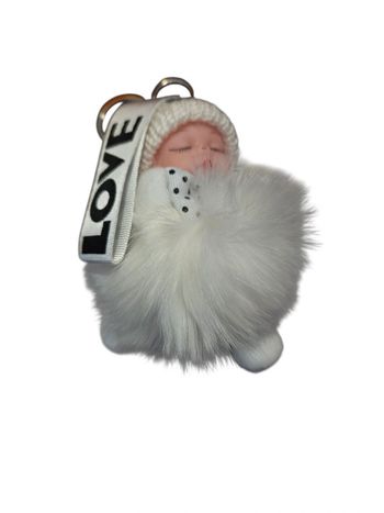 Porte-clefs bébé blanc
