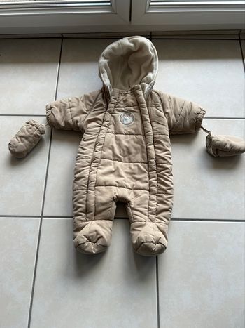 Combipilote beige doudoune 6 mois