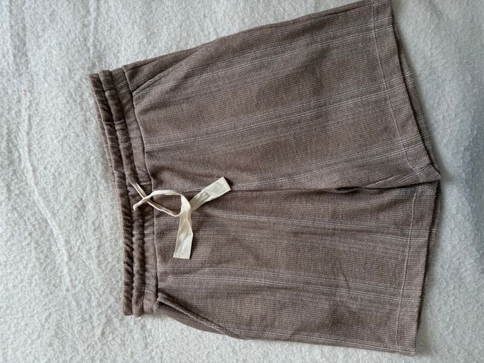 Ensemble Zara homme – Beige en maille fine – Chemise manches courtes (XL) & short élastique (L) - photo numéro 2