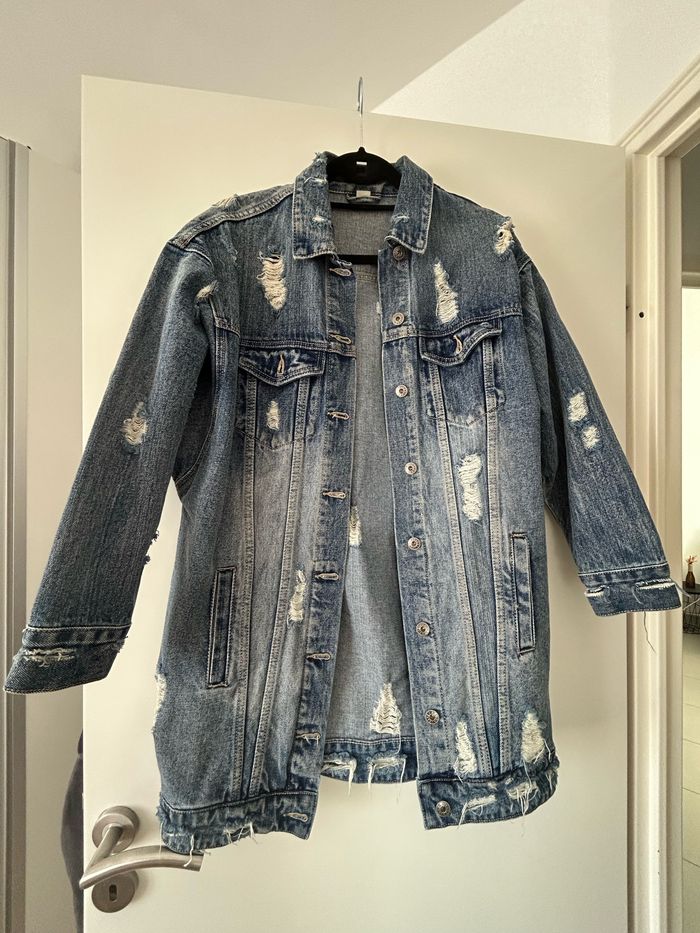 Veste en jean longue
