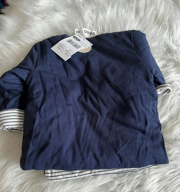 Neuf (non porté) 🏷🤩😍💙 superbe veste / gilet molleton  reversible mixte 3 mois 💙😍🤩 - photo numéro 3