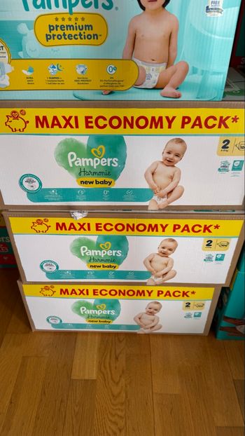 312 couches Pampers harmonie taille 2 maxi pack 