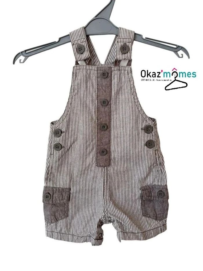 Ensemble d'été salopette courte + T-shirt / polo - bébé garçon 3 mois - photo numéro 3