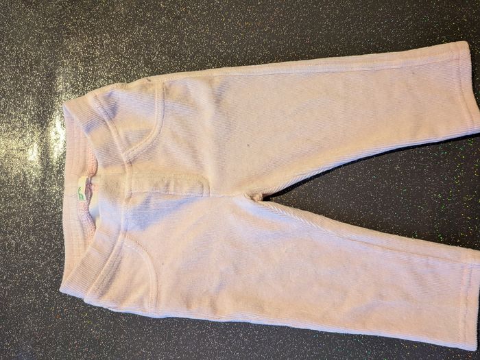 Pantalon Benetton velours rose pâle - photo numéro 3