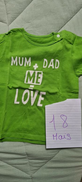T shirt manches courtes 18 mois