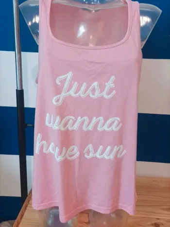 Débardeur rose pâle Follow Me femme taille 42 (XL)