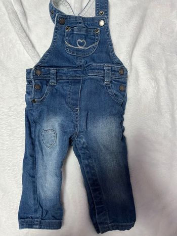 Salopette jean  6-9 mois