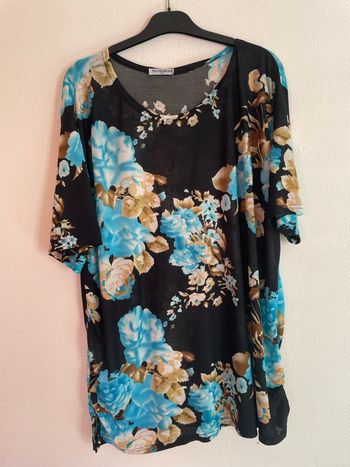 T-shirt tunique fleuri