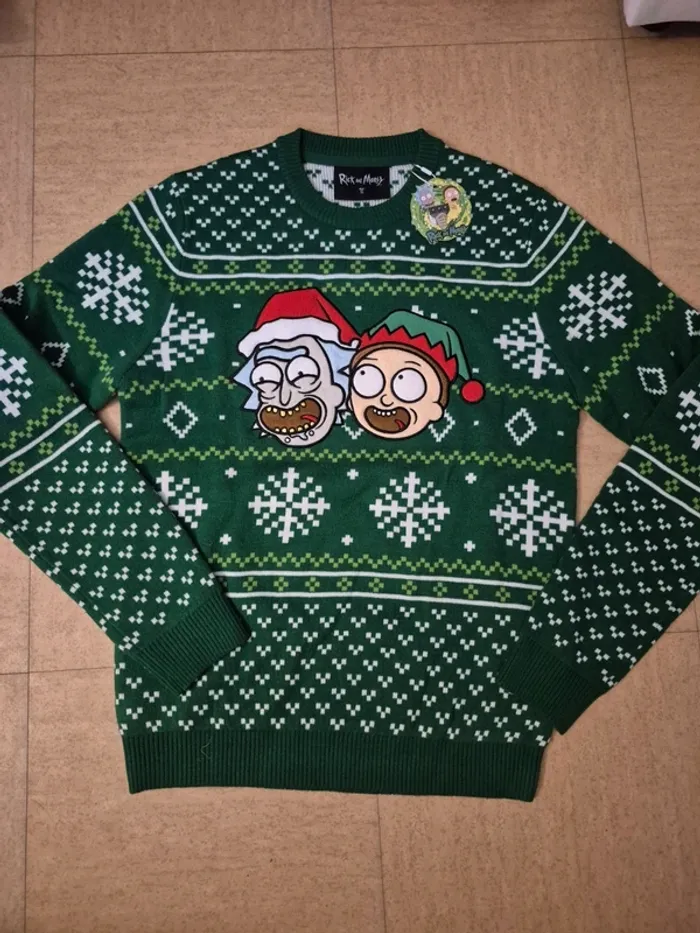 Pull de Noël Celio Rick et Morty en S