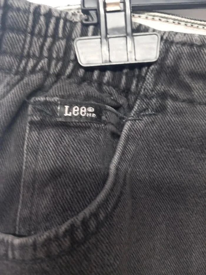 Jeans taille haute Lee Noir en coton - photo numéro 4