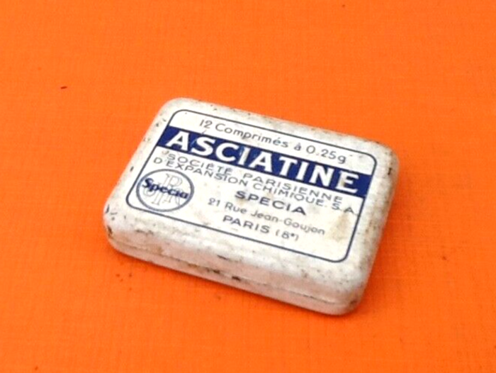 Années 1950 Boite publicitaire lithographiée Asciatine - photo numéro 2