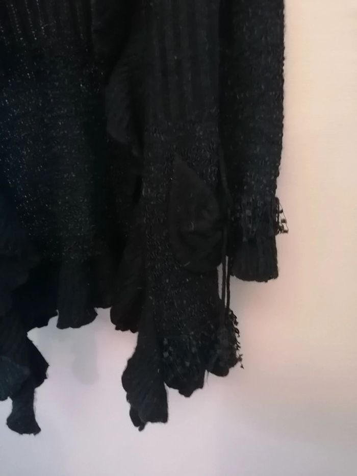 Veste gilet noir long très classe Patrice Bréal taille 46 soit 5Tbe - photo numéro 3