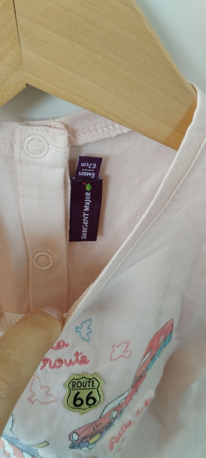 T-shirt MC fille 6 mois sergent major - photo numéro 3