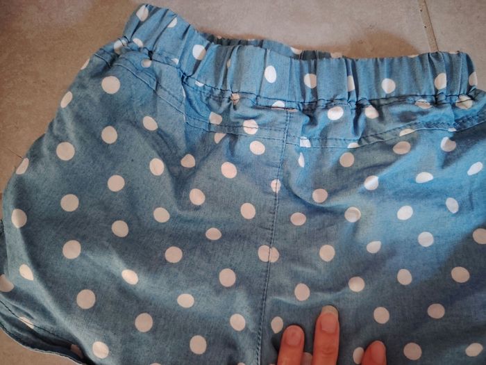 Short bleu à points blancs - photo numéro 4