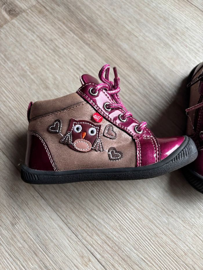Chaussure fille cuir NA taille 22 neuf rose violet - photo numéro 3