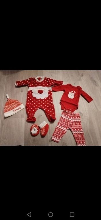 Tenue de Noël 1 mois petit 3 mois