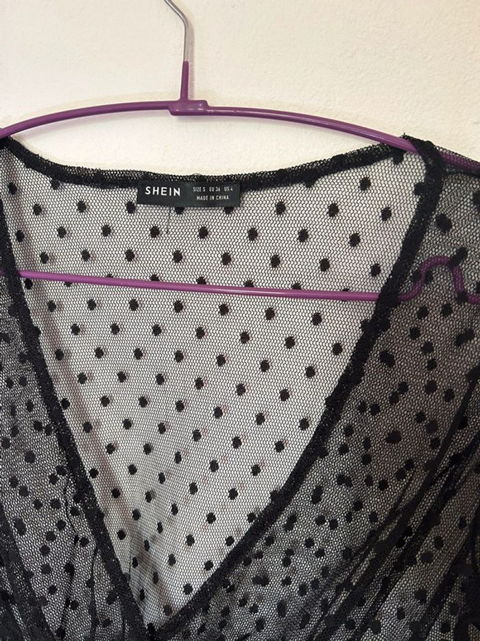 Femme 👩🏻 Blouse noir transparente shein taille 36 - photo numéro 3