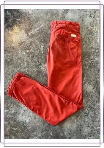 Chino rouge homme Bizzbee taille 40 Men red chinos Rote Chinos Herren Pantaloni chino rossi uomo