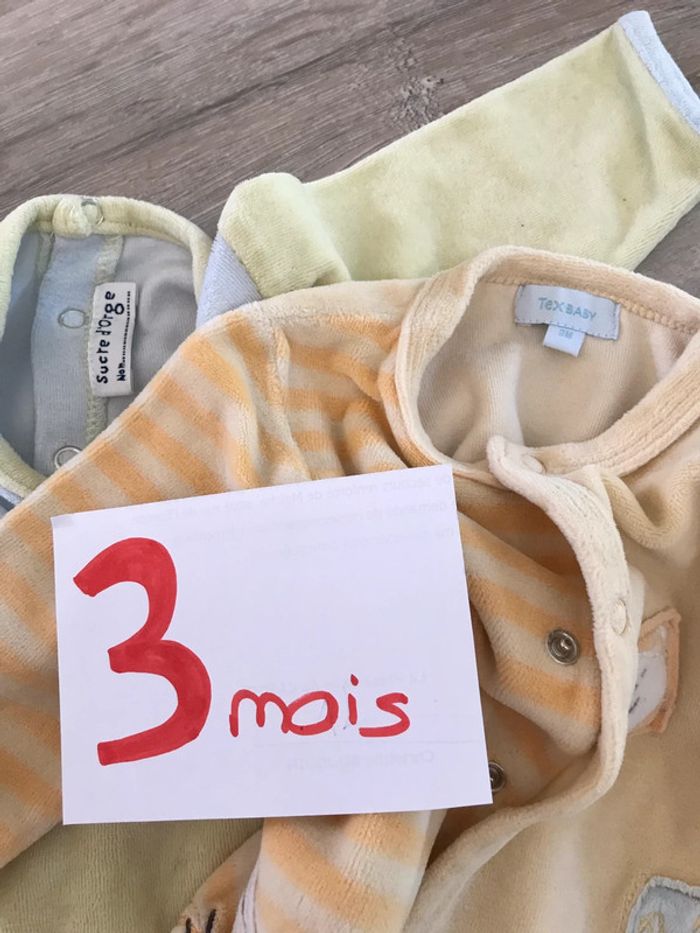 Lot 2 pyjamas 3 mois mixte - photo numéro 3