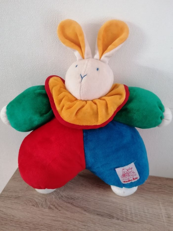 Doudou lapin hochet moulin roty vintage