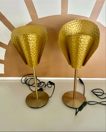 Lampes de chevets dorées Ikea