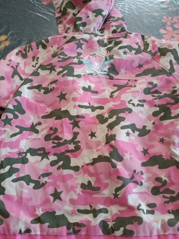 Veste camouflage rose 10 12 ans katong che - photo numéro 3