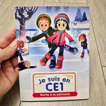Livre " Je suis en Ce1 "  Sortie à la patinoire. N°17. Edition Flammarion