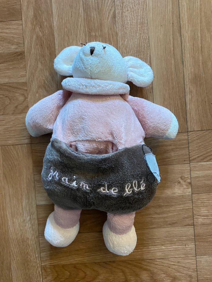 Peluche doudou Souris 20cm Grain de Blé