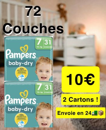 Pampers Baby Dry Taille 7 Neuf Lotx2