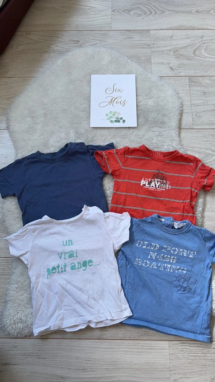 Lot 4 t-shirt 6 mois