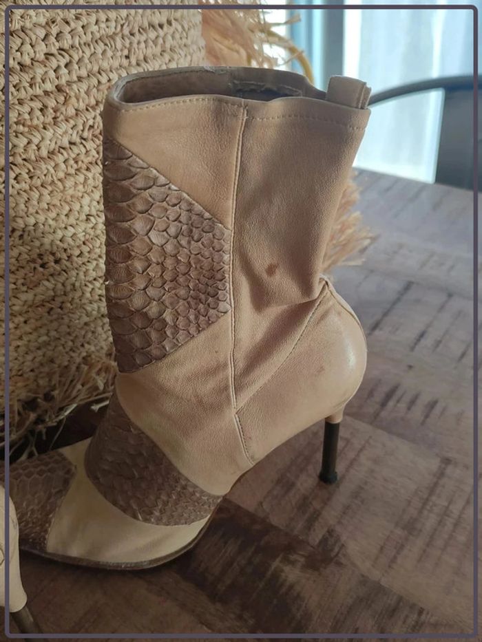 Bottines tout cuir de marque Plein Sud bon état pointure 39 - photo numéro 3