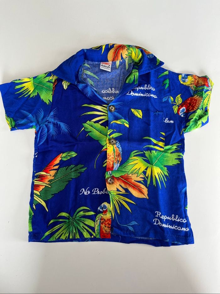 Chemisette bleu garçon 3 ans