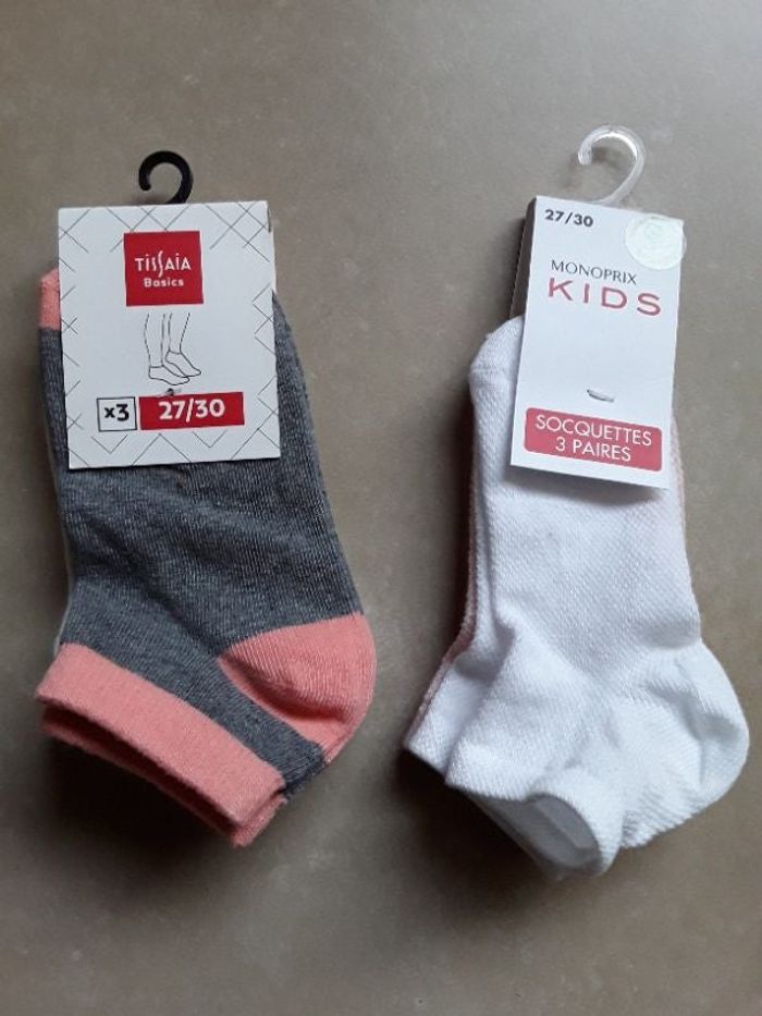 5 paires de chaussettes basses fille 27/30 TISSAIA MONOPRIX NEUVES