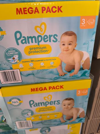 Pampers premium taille 3 2 cartons