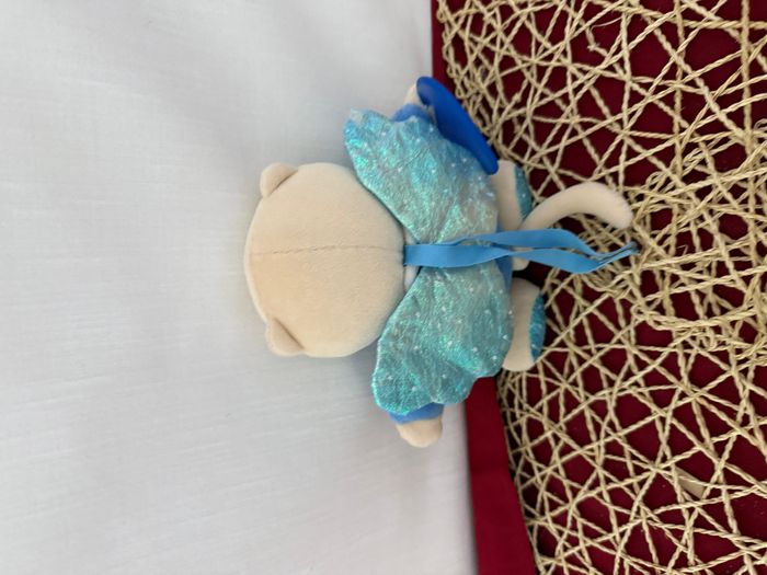 Doudou Chat Bleu Aile Brillant Grelot Chicco - Coeur de Doudou - photo numéro 2