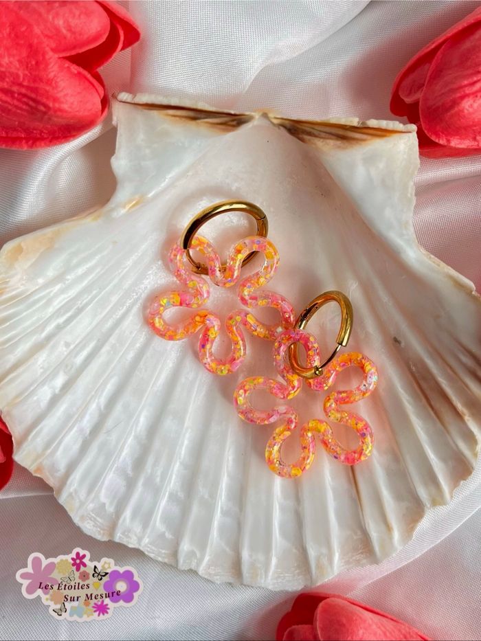 Moyenne fleur interchangeable avec créoles - photo numéro 2