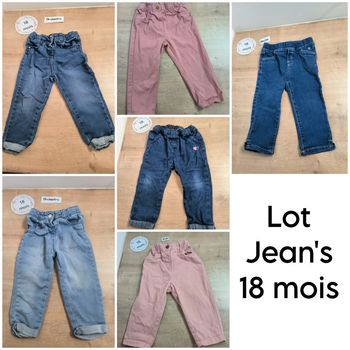 Lot 6 jean's fille 18 mois