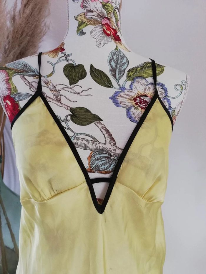 Nuisette ETAM T38 jaune à dentelle - photo numéro 5
