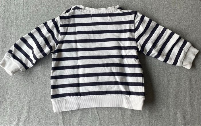 Pull bébé 6 mois rayé “Happiness” – Mes Petits Cailloux - photo numéro 4