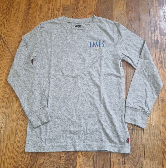 t-shirt manche longue Levis gris taille 10 ans - photo numéro 2