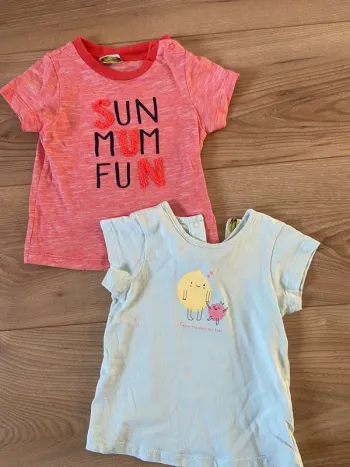Lot 2 t-shirt TAO 3-6mois