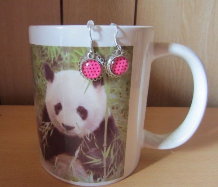 Boucles d'oreilles roses