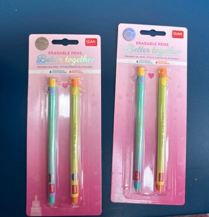 Lot de 2 packs stylos Legami édition limitée St Valentin (neufs)