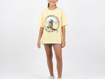 T shirt jaune en coton imprimé Martinique Taille 14 ans mixte Rhum Reggae Neuf