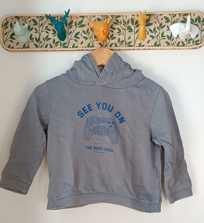 Sweat À Capuche Gris Bleuté Kiabi Garçon