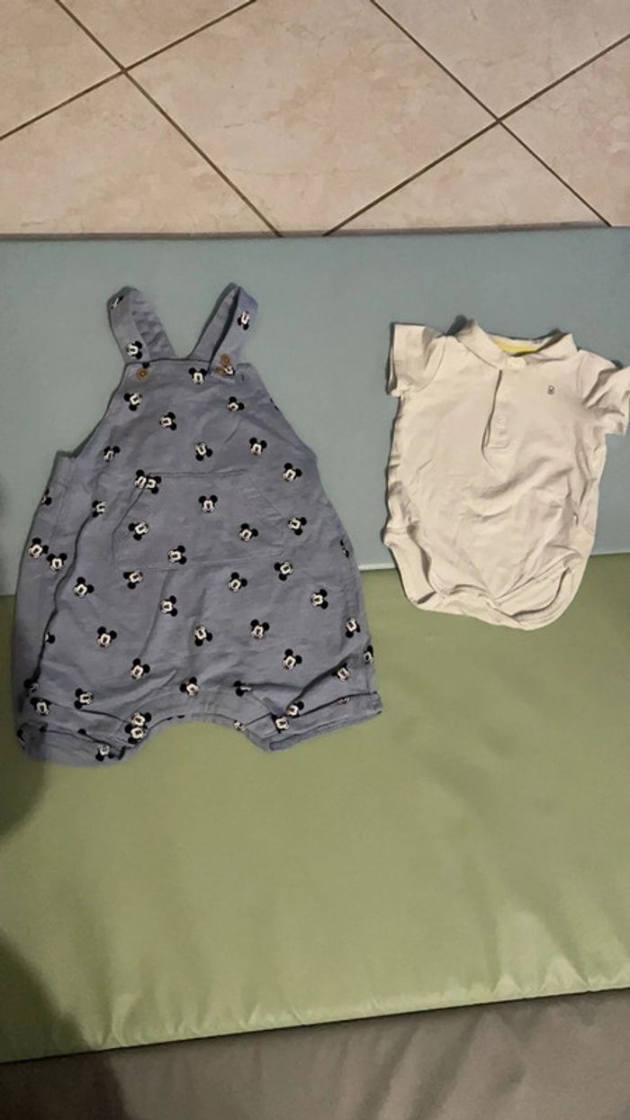 Lot salopette et body polo 9 mois