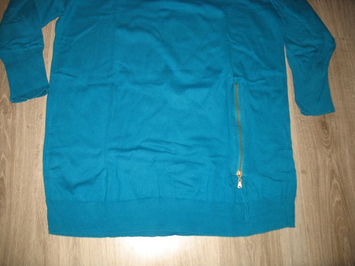 PULL LONG TURQUOISE "MISS CAPTAIN" - TAILLE 2 - n°03 - photo numéro 3
