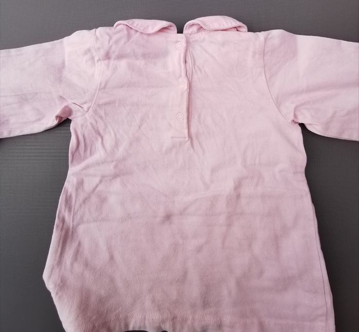 Tee-shirt ML à col Claudine 18 mois file grain de blé - photo numéro 3