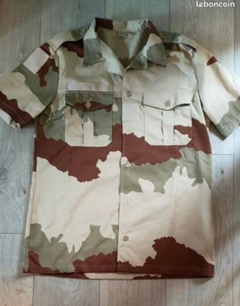 Chemisette félin chemise été camouflage militaire